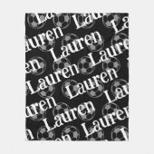 Black & White Novelle Soccer Fleece Blanket (Vorderseite)