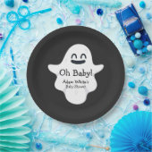 Black & White Oh Baby Ghost Halloween Kinderdusche Pappteller (Party)