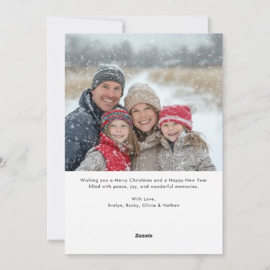 Black & White Oh, was Spaß Weihnachten Familie 4 F (Rückseite)