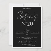 Black & White Old Money Birthday Invitation Einladung (Vorderseite)
