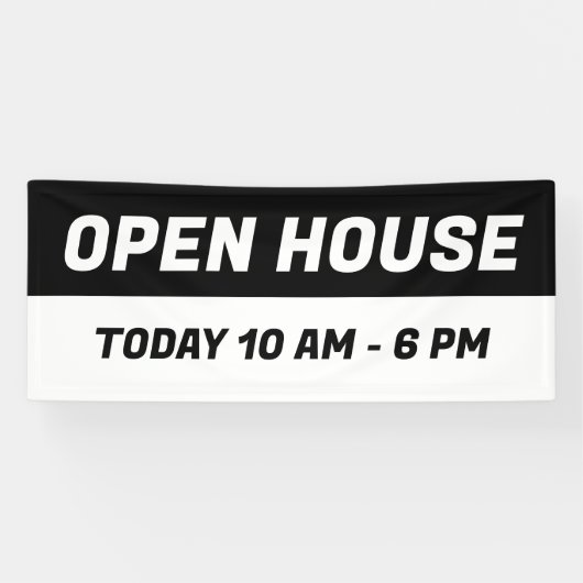 Black & White Open House l Real Anwesen Banner (Horizontal)
