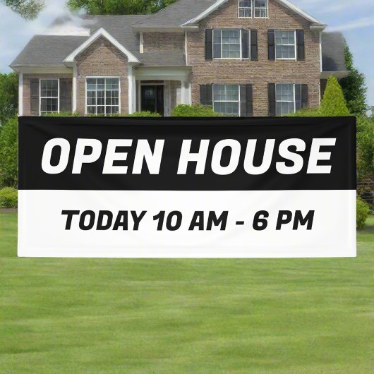 Black & White Open House l Real Anwesen Banner