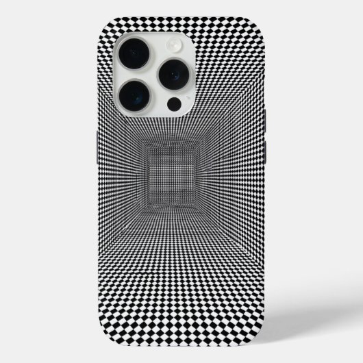 Black White Optical Illusion Design Case-Mate iPhone Hülle (Rückseite)