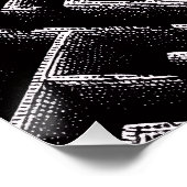 Black & White Optical Illusion Maze Pattern Art Poster (Ecke)