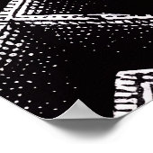 Black & White Optical Illusion Maze Pattern Art Poster (Ecke)