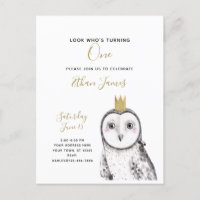 Black & White Owl Baby 1. Geburtstag Party