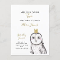 Black & White Owl Baby 2. Geburtstag Party