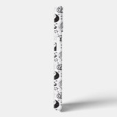 Black & White Paisley Pattern –Elegant Textile Art Case-Mate iPhone Hülle (Rückseite / Rechts)