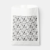 Black & White Paisley Pattern –Elegant Textile Art Geschenktütchen (Vorderseite)
