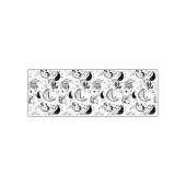 Black & White Paisley Pattern –Elegant Textile Art Permastempel (Design)