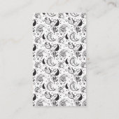 Black & White Paisley Pattern –Elegant Textile Art Terminkarte (Rückseite)