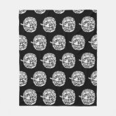 Black & White Paisley Pumpkin Fleece Blanket (Vorderseite)