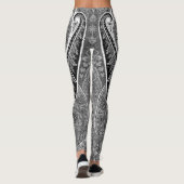 Black & White Paisley Sublime Leggings (Rückseite)