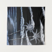 Black & White Palm Trees Wandteppich (Vorderseite (Horizontal))