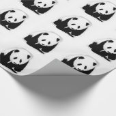 Black & White Panda Geschenkpapier (Ecke)