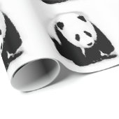 Black & White Panda Geschenkpapier (Rolleneckpunkt)