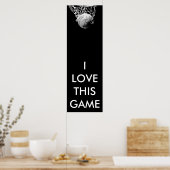 Black & White Panoramic Basketball Poster (Küche)