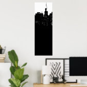 Black & White Panoramic New York City Poster (Heimbüro)