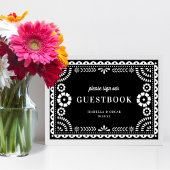 Black & White Papado Picado Wedding Gästebuchunter Poster
