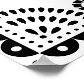 Black & White Papel Picado Hochzeitszeichen Poster (Ecke)