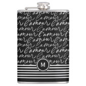 Black & White "Paris Dreaming" Flachmann (Vorderseite)