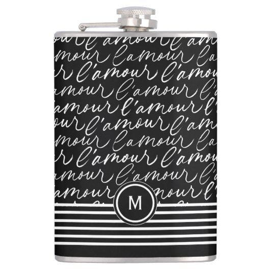 Black & White "Paris Dreaming" Flachmann (Vorderseite)