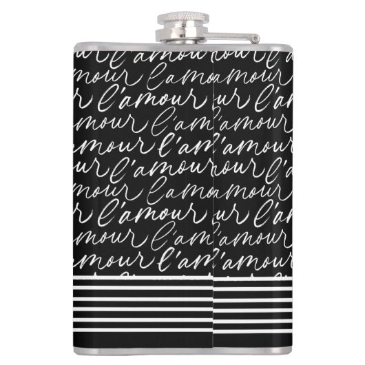 Black & White "Paris Dreaming" Flachmann (Rückseite)