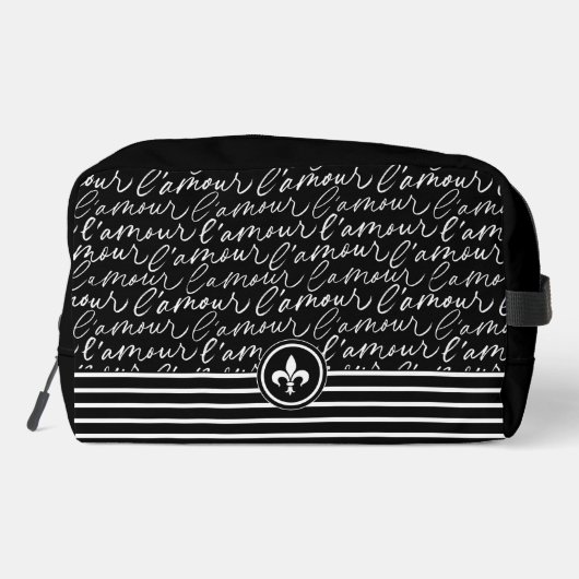 Black & White "Paris Dreaming" Waschbeutel (Rückseite)