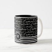 Black & White "Paris Dreaming" Zweifarbige Tasse (VorderseiteRechts)