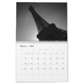 Black & White Paris Eiffel Tower Kalender (Feb 2026)