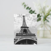 Black & White Paris Eiffel Tower Postkarte (Stehend Vorderseite)