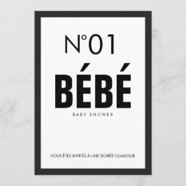 Black & White Paris Französisches Thema BABY SHOWE Einladung