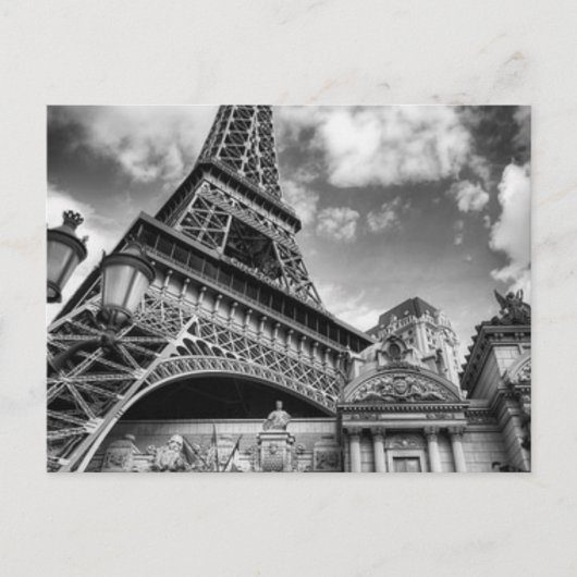 Black & White Paris Postkarte (Vorderseite)