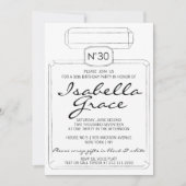 Black & White PARIS Thema 30. Geburtstag Party Einladung (Vorderseite)