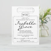 Black & White PARIS Thema 30. Geburtstag Party Einladung (Stehend Vorderseite)