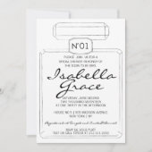 Black & White PARIS Thema BRAUTPARTY Party Einladung (Vorderseite)