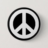 Black & White Peace Button (Vorderseite)