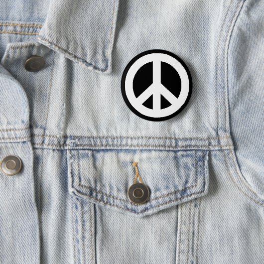 Black & White Peace Button (Beispiel)