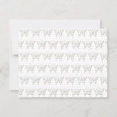 Black $ White Pearl Butterfly RSVP Card (Rückseite)