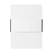 Black & White Pearl Champagne Glass Wedding Einladungsbanderole (Rückseitenbeispiel)