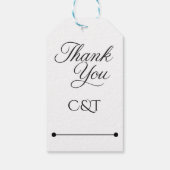 Black & White Pearl Champagne Glass Wedding Geschenkanhänger (Rückseite)