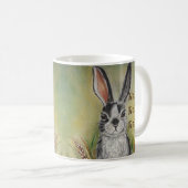 Black & White Pet Bunny Rabbit Viel Glück Wish Kaffeetasse (VorderseiteRechts)