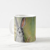 Black & White Pet Bunny Rabbit Viel Glück Wish Kaffeetasse (Vorderseite Links)
