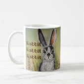 Black & White Pet Bunny Rabbit Viel Glück Wish Kaffeetasse (Links)