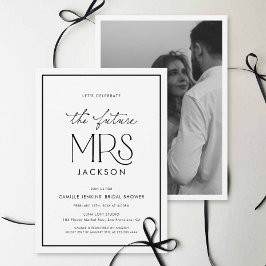 Black & White Photo Bridal Shower Invitation Einladung