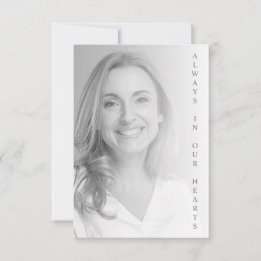 Black & White Photo for Memorial Service (Vorderseite)