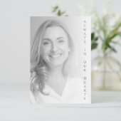 Black & White Photo for Memorial Service (Stehend Vorderseite)