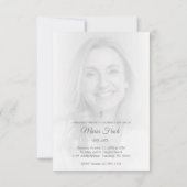 Black & White Photo for Memorial Service (Rückseite)