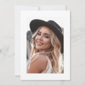 Black White Photo Graduation Party Einladung (Rückseite)