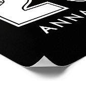 Black White Photo Graduation Party Sign Poster (Ecke)